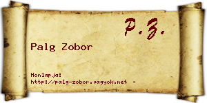 Palg Zobor névjegykártya